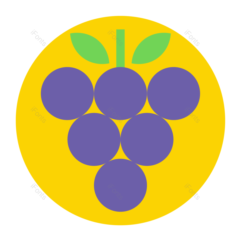 图标图片,简约元素,水果PNG,葡萄免抠素材